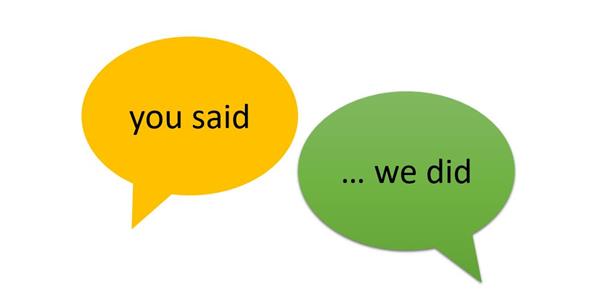 You Said We Did